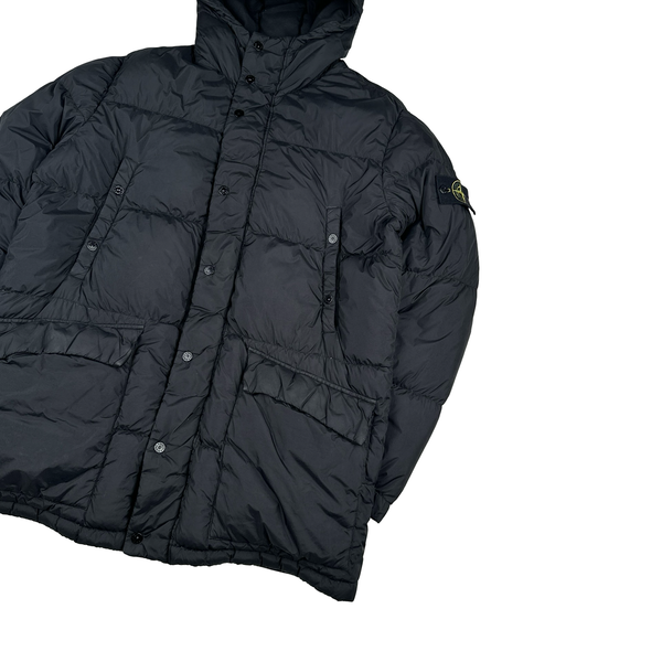 Stone Island 2022 Black Garment Dyed Crinkle Reps R-NY Down