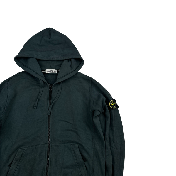 Stone Island 2015 Green Zipped Hoodie - Large