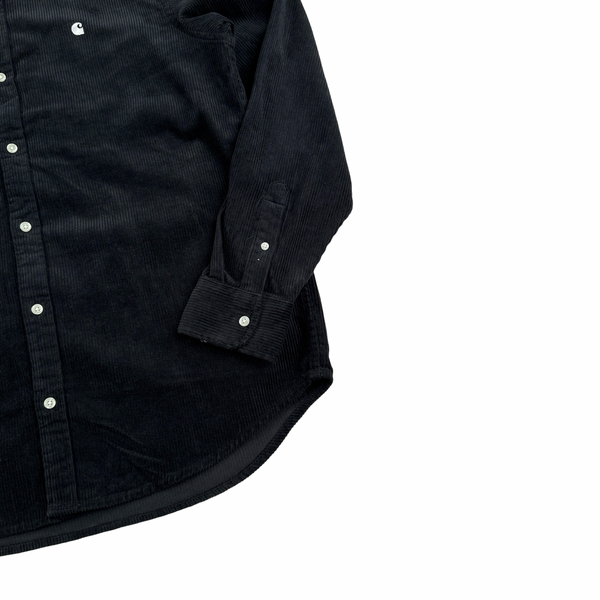 Carhartt WIP Black Corduroy Buttoned Overshirt - Large