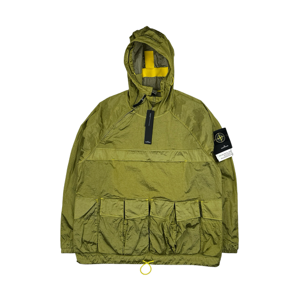 Stone Island 2023 Green Nylon Metal Watro TC Pullover Smock - Large