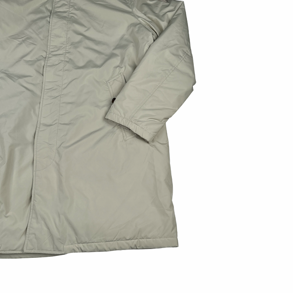 Ralph Lauren Cream Padded Long Collared Jacket - XL