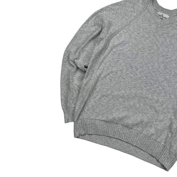 Stone Island 2019 Grey Lightweight Cotton Knit Crewneck- Medium