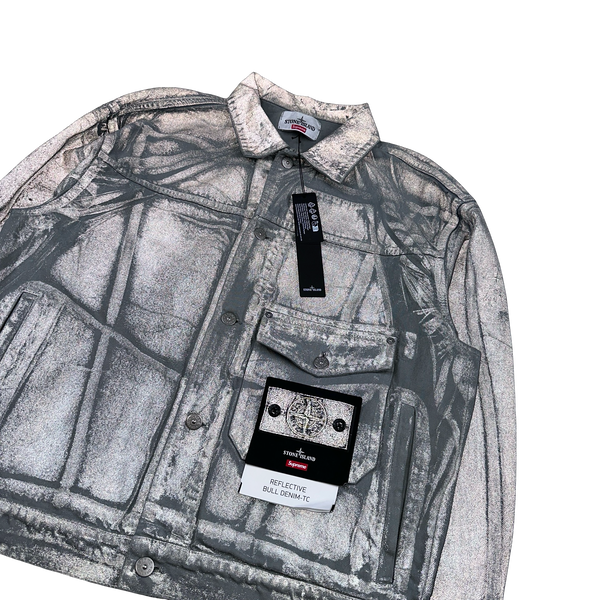 Stone Island x Supreme 2023 Reflective Bull Denim TC Jacket