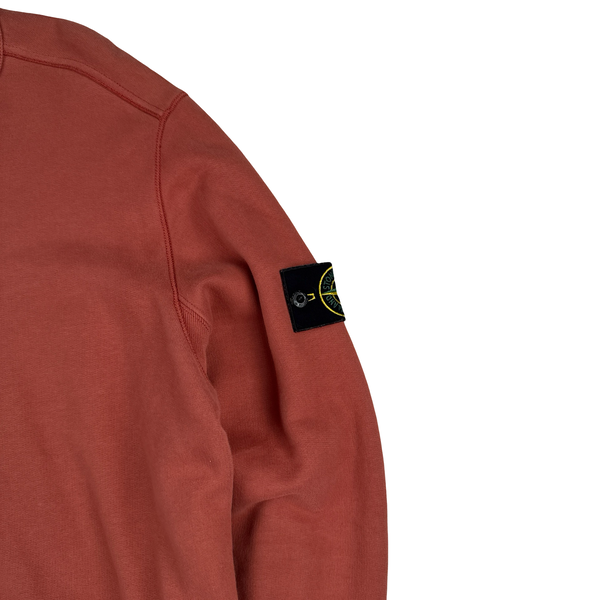 Stone Island 2019 Orange Cotton Crewneck - Large