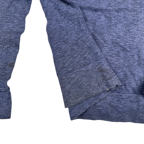 Stone Island 2014 Blue Zipped Knit Mussola Hood Jumper - XL