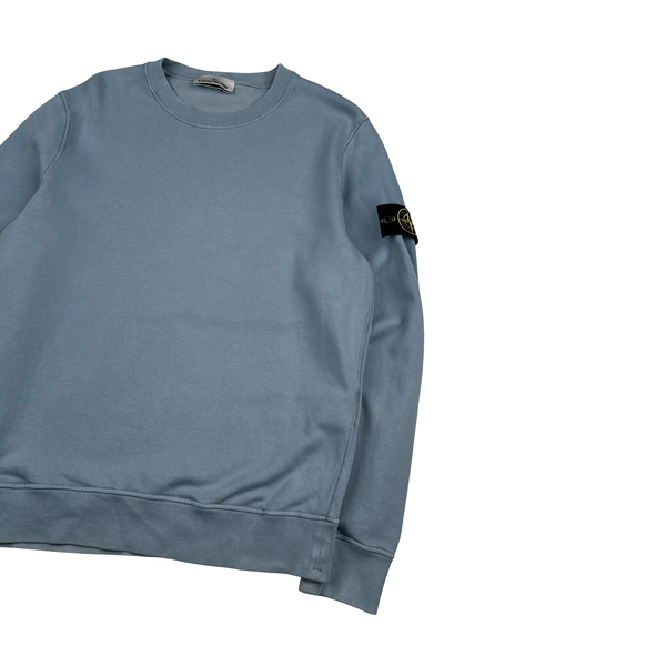 Stone Island 2022 Blue Crewneck Sweatshirt - Large