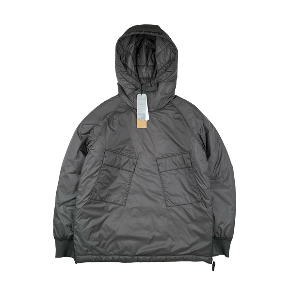 Ten C Charcoal Hooded Primaloft Mid Layer Padded Pullover Jacket - Large