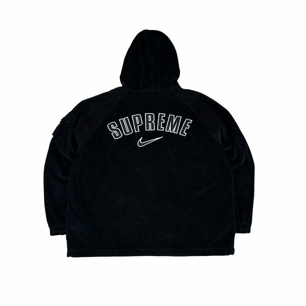 Nike X Supreme Black Spellout Corduroy Cargo Jacket   - XL