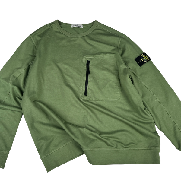 Stone Island 2022 Sage Green Crewneck Pullover Jumper - XXL