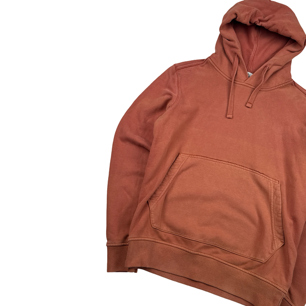 Stone Island Terracotta Cotton Pullover Hoodie - Medium
