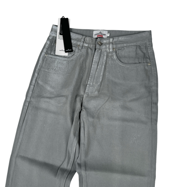 Stone Island x Supreme 2023 Reflective Sprayed Denim Jeans - 32"