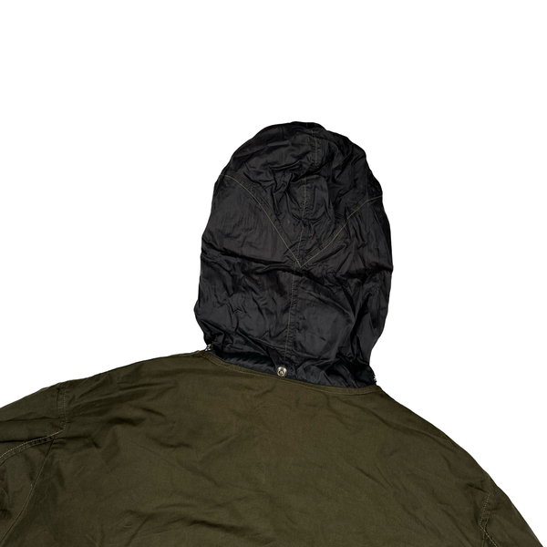 Stone Island Vintage 1996 Khaki Nylon Hood Multi Pocket Jacket - Large