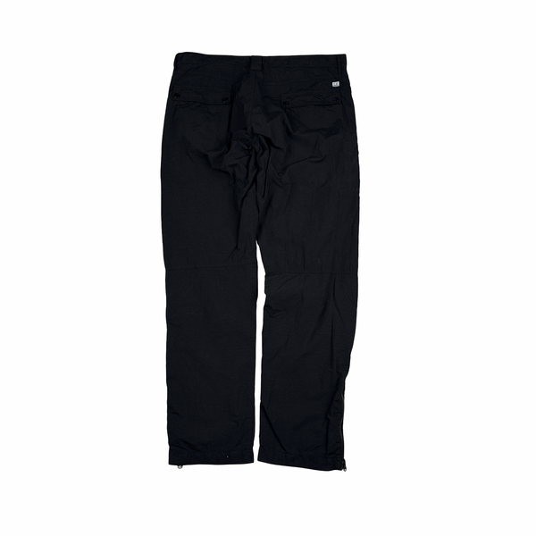 CP Company Metropolis Black Nylon Badge Cargo Trousers - Large