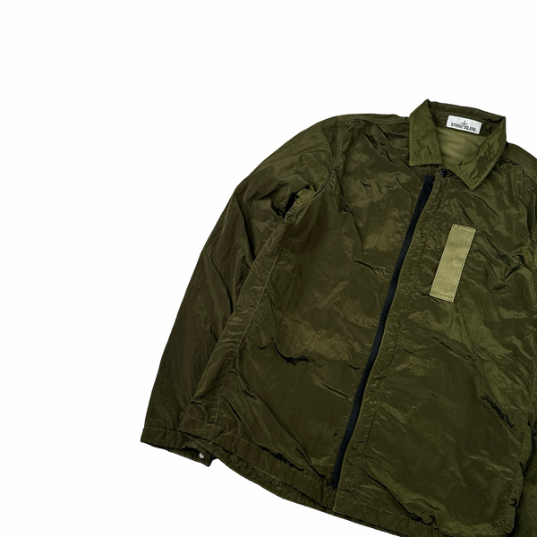 Stone Island 2017 Green Nylon Metal Shimmer Overshirt - Medium