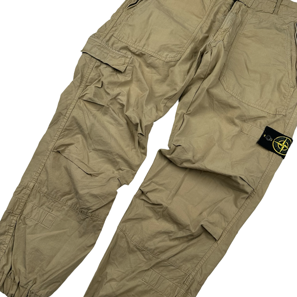 Stone Island Beige 2010 Loose Cotton Cargo Trousers - Medium