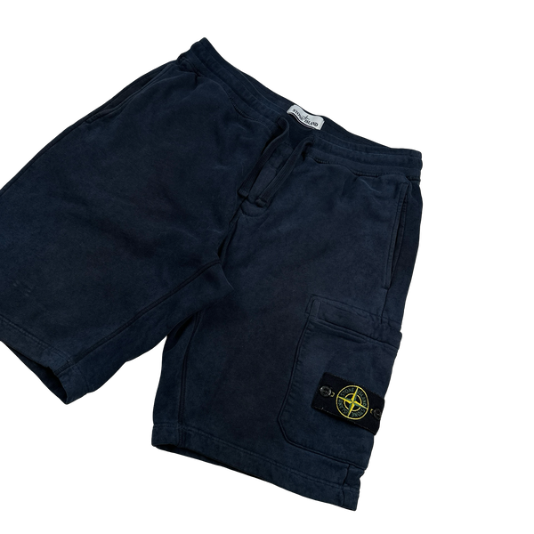 Stone Island 2021 Navy Cotton Shorts - Medium