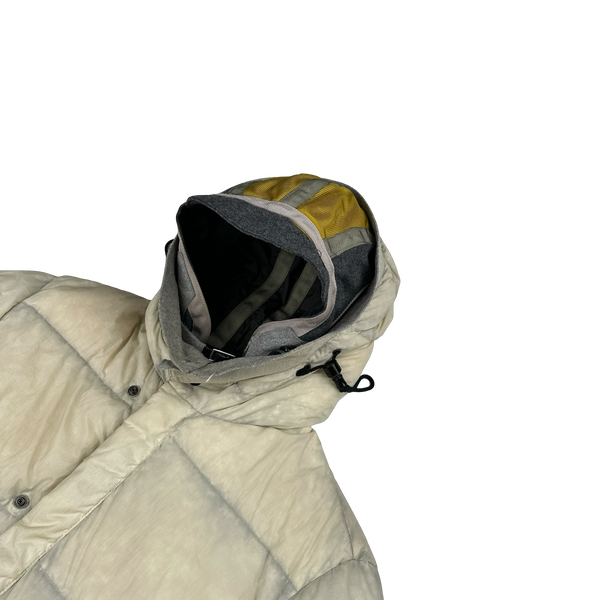 Stone Island 2009 Opaque Nylon Tela Down Dual Hood Jacket - Medium
