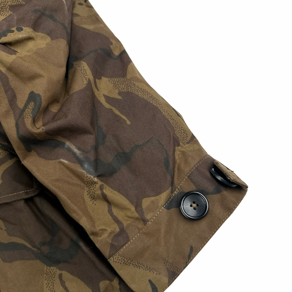 Ten C Lightweight Brown Camo Long Hooded Parka Jacket - Large