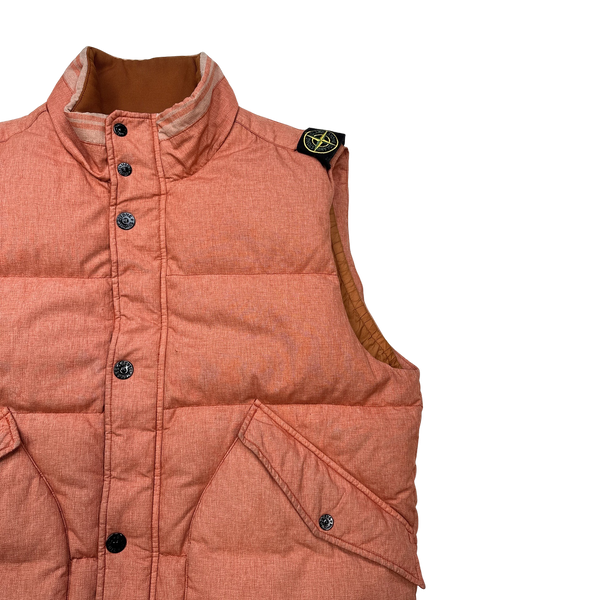 Stone Island 2014 Salmon Mix Fibre Watro Tela Down Filled Gilet - XXL
