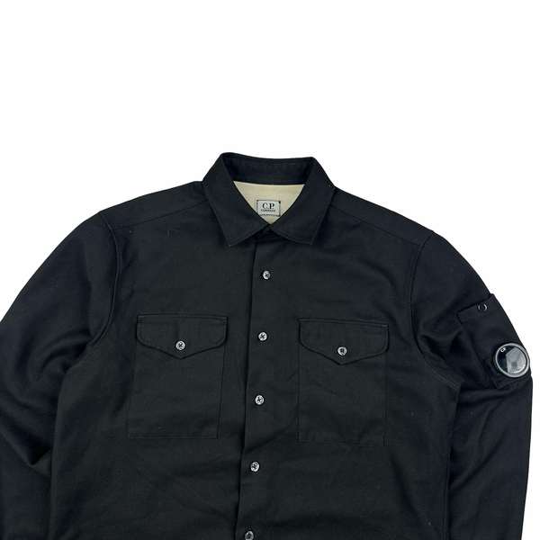 CP Company Black Cotton Lens View Overshirt - Medium