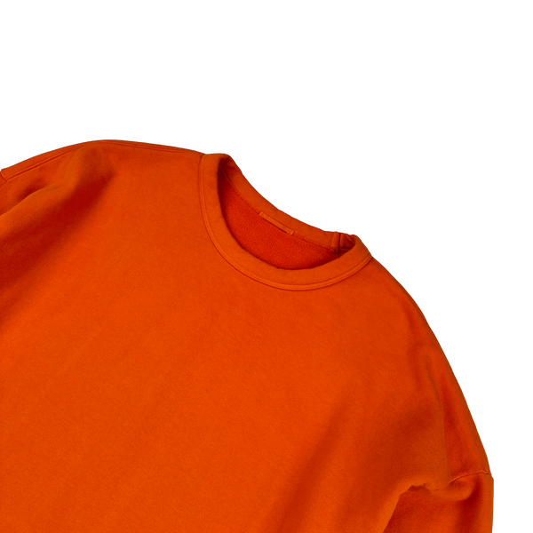 Ten C Orange Cotton Crewneck Jumper - Large