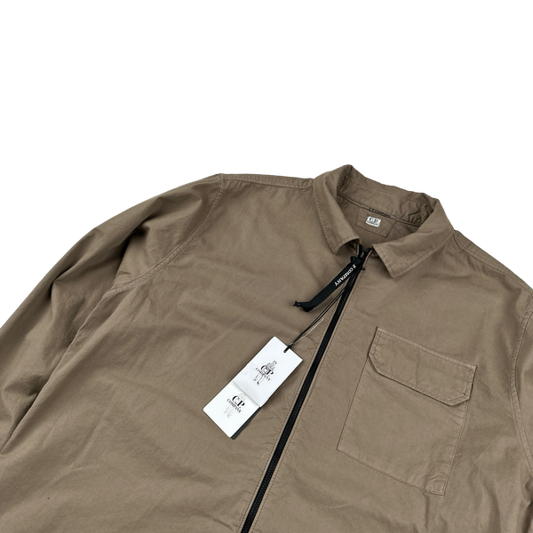 CP Company Brown Cotton Lens Viewer Overshirt - Medium