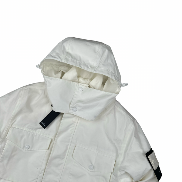 Stone Island 2022 O-Ventile White Ghost Piece Down Dutch Rope Puffer Jacket - Medium