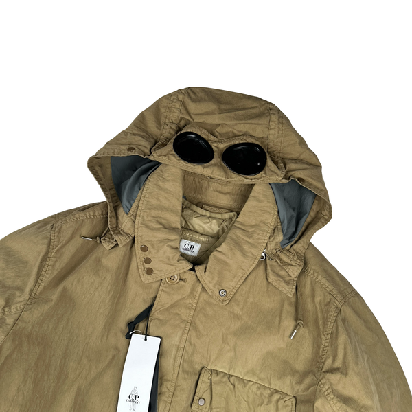 CP Company 50 Fili Down Filled Brown Goggle Jacket - XL