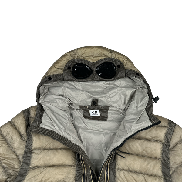 CP Company Beige DD Shell Goggle Jacket - Medium