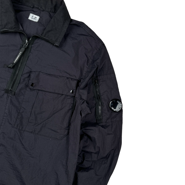 CP Company Nylon Quater Zip Navy Overshirt - Medium