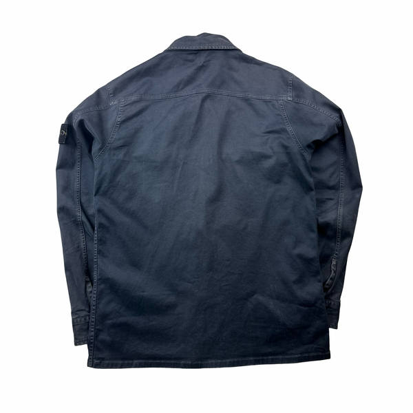 Stone Island 2016 Navy Thick Cotton Overshirt - Large