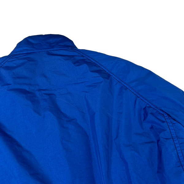 Stone Island 2015 Blue Crinkle Reps Padded Bomber Jacket - Large