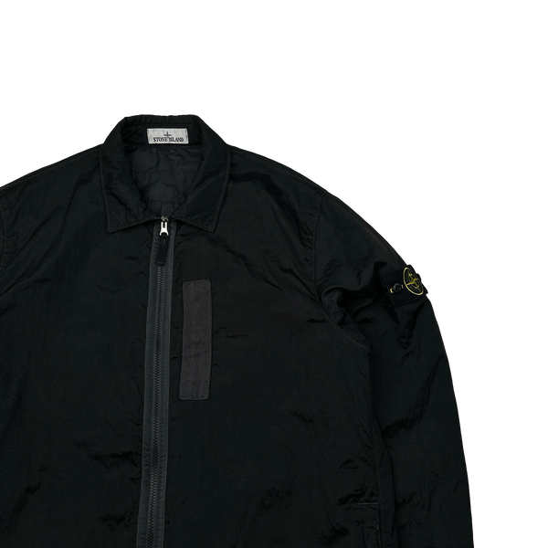 Stone Island 2023 Black Nylon Metal Econyl Overshirt Primaloft Lined - XL