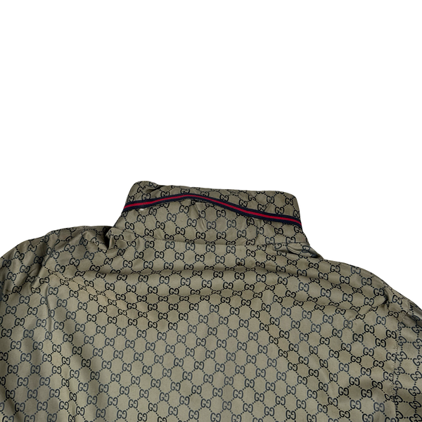 Gucci Monogram Zipped Silk Jersey Lined Jacket - XXL
