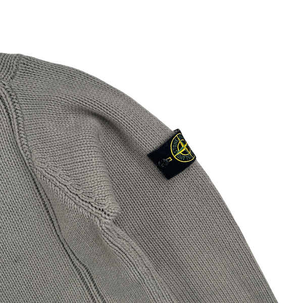 Stone Island AW2000 Heather Grey Vintage High Neck Jumper - Large