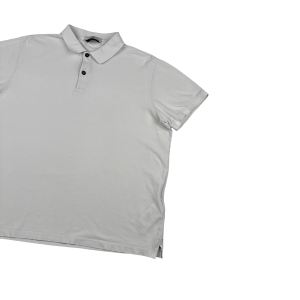 Stone Island 2022 Stellina White Compass Cotton Polo Shirt - 3XL