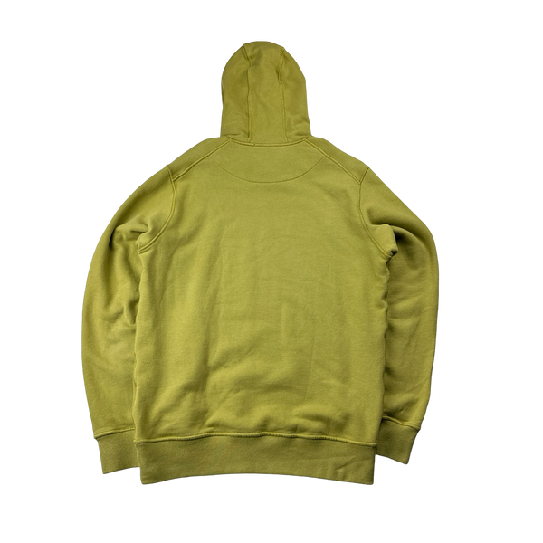Stone Island 2021 Green Spellout Pullover Hoodie - Large