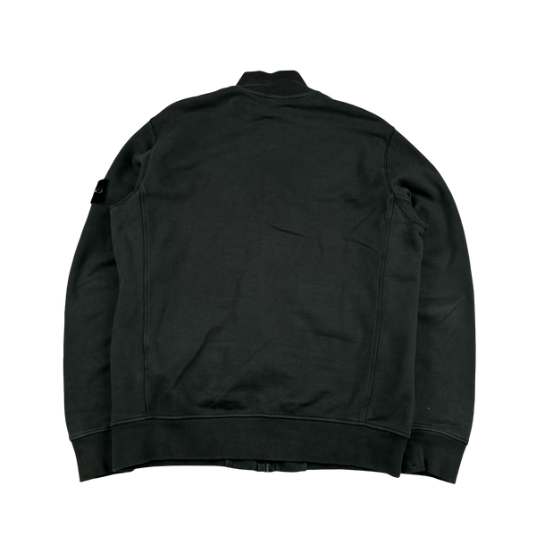 Stone Island 2019 Charcoal Thick Cotton Zipped Jumper - XL