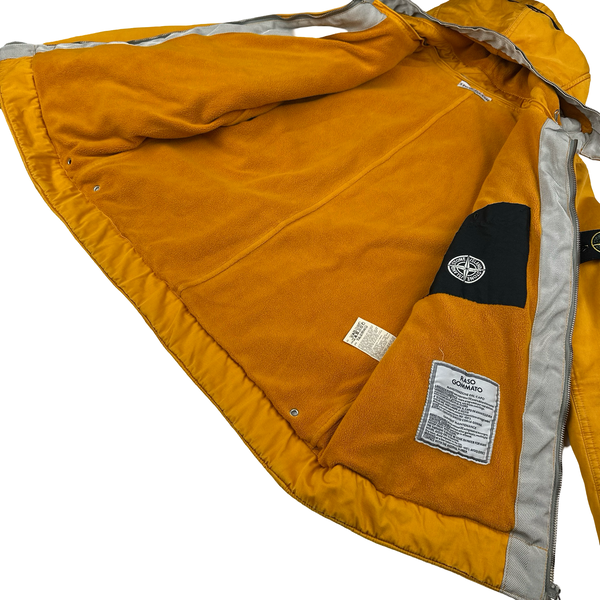Stone Island Orange 2010 Raso Gommato Jacket - Medium