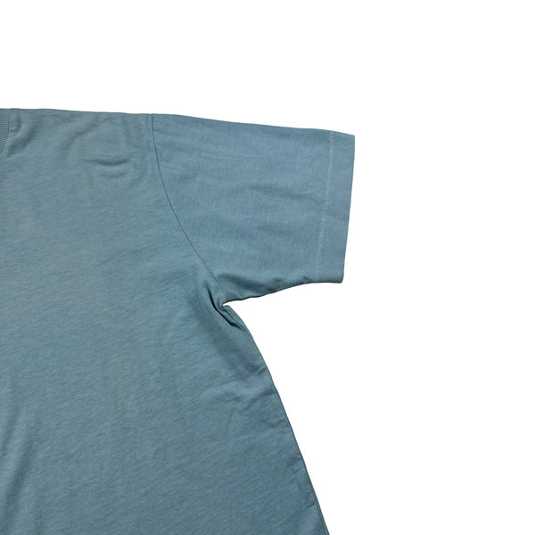 Stone Island 2023 Light Blue Back Hand Printed T-Shirt - Medium - XXL