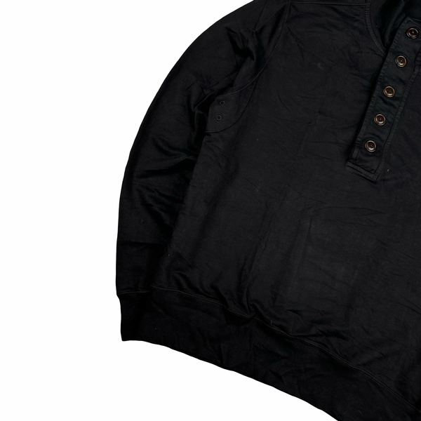 CP Company Black Lens View Quarter Buttoned Jumper - Large