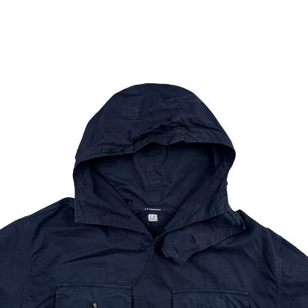 CP Company Navy Cotton Lens View Smock Overshirt - Medium