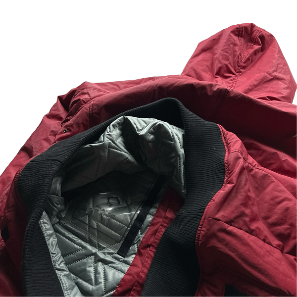 Ma Strum Red Quilted Padded Zipped Jacket - 4XL