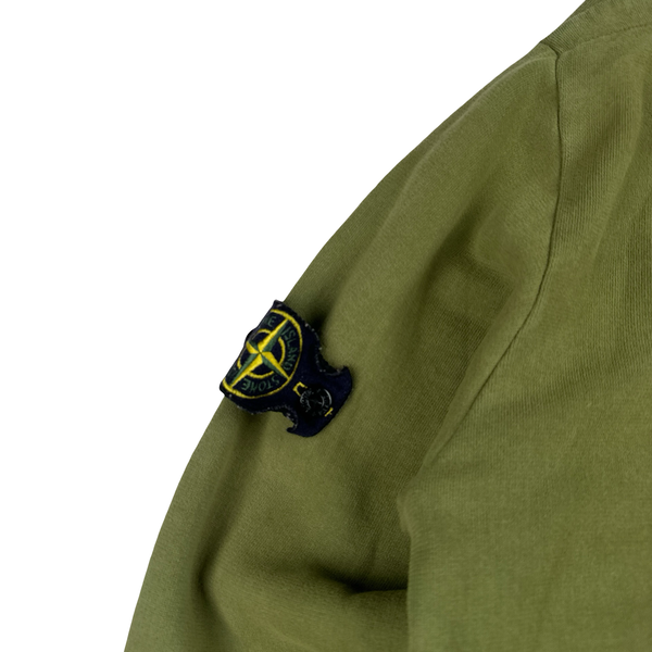 Stone Island 2010 Sage Green Sun Faded Crewneck Cotton Jumper - Large
