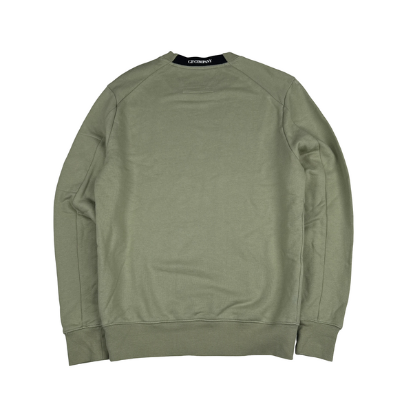 CP Company Green Cotton Lens Viewer Crewneck - Small