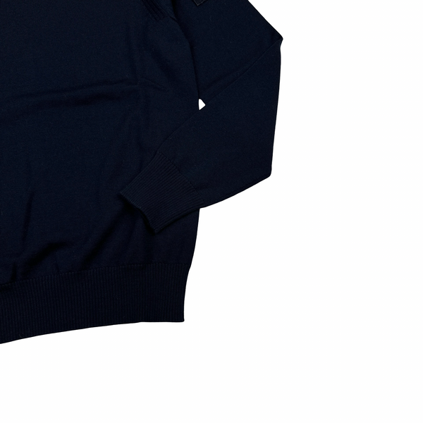 Stone Island 2020 Navy Crewneck Wool Knit Jumper - Small