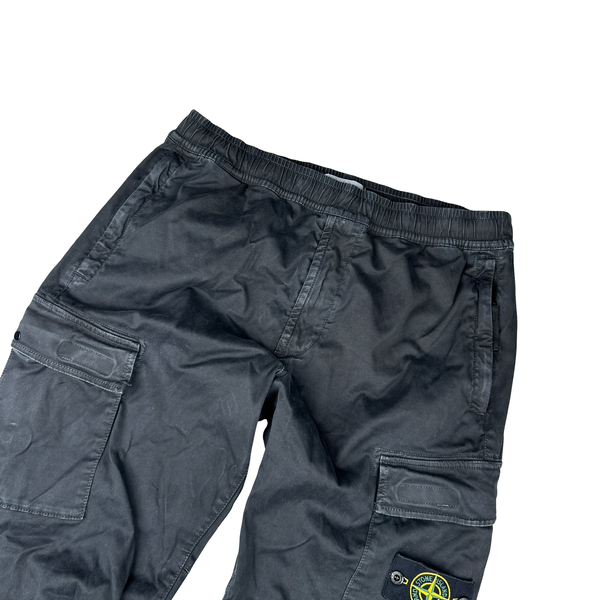 Stone Island 2021 RE T Black Cargo Trousers - Large