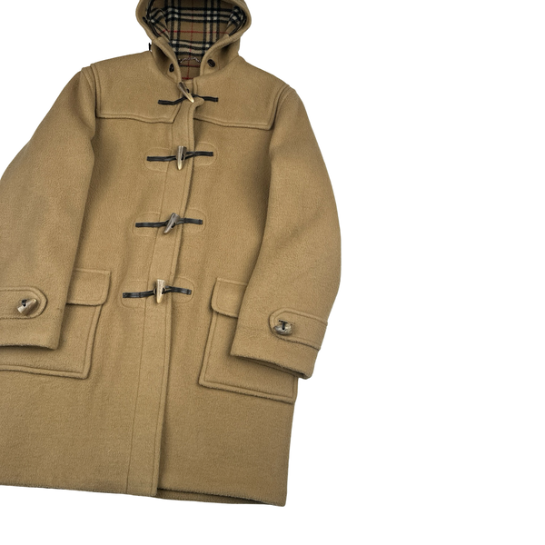 Burberry Lana Wool Blend Hooded Duffle Coat - XL