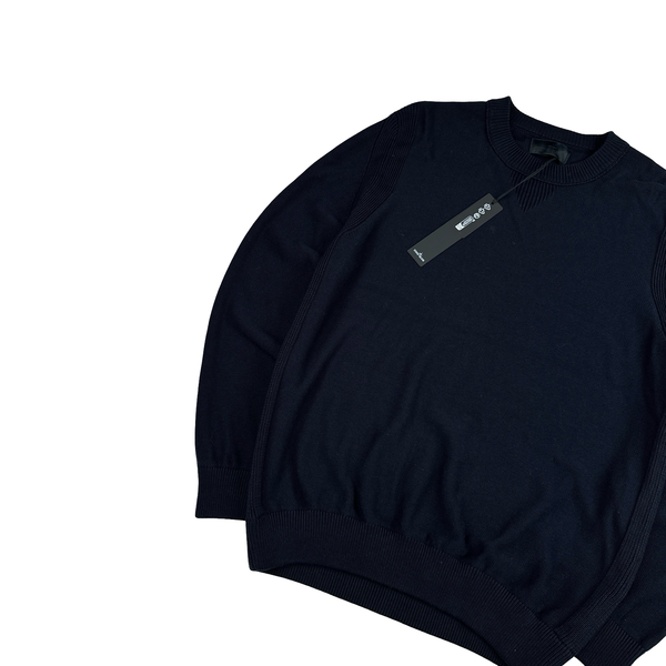 Stone Island 2025 Navy Ghost Knitted Cashmere Jumper - Large