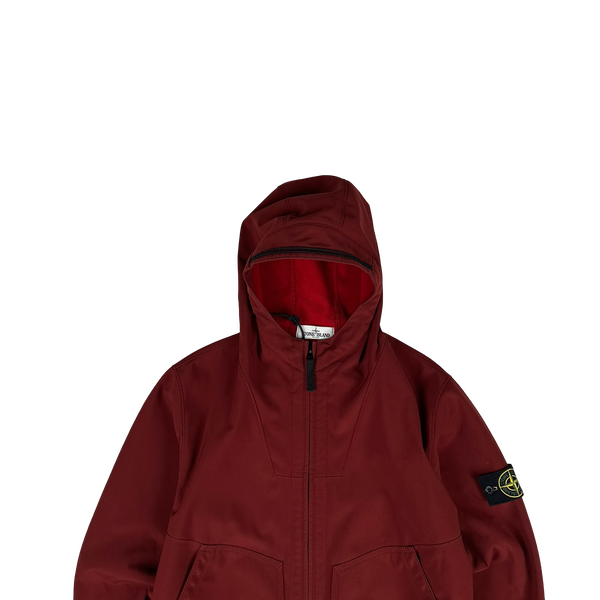 Stone Island 2012 Red Fleece Lined Soft Shell R Jacket - Large